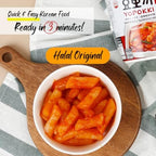 Yopokki Instant Halal Tteokbokki Cup Korean Street food with Jjajang flavored sauce Topokki Rice Cake - Quick & Easy to Prepare (Sweet & Mild Spicy - 2 Cups)