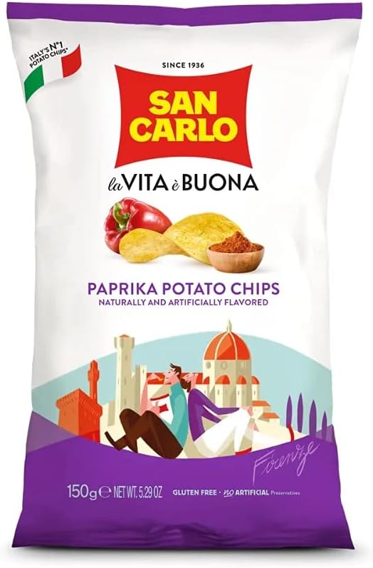 San Carlo PAPRIKA POTATO CHIPS 150gr