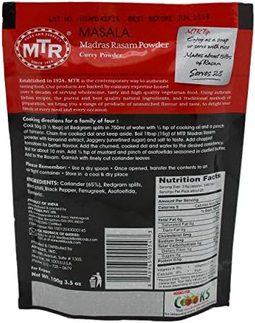 MTR Madras Rasam Powder Best Quality, 100G