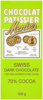 Menier Swiss Dark Cooking Chocolate (100g) - Pack of 6