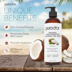 PURA D'OR ORGANIC Fractionated Coconut Oil MCT Oil (16 Oz) 100% Pure & Natural USDA Certified
