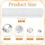 Teenyyou 21 Pcs Diamond Cake Topper Set Denim and Diamonds Party Decorations 20 Pcs Fake Diamonds 2.2 yd x 1.6 Rhinestone Ribbon for Wedding Birthday Party Cake Decor DIY Craft