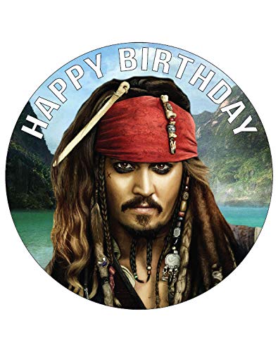 7.5 Inch Edible Cake Toppers – Pirate Adventure Themed Birthday Party Collection of Edible Cake Decorations