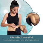 Wonder Care- Umbilical Hernia Support Belt Abdominal Binder for Belly Button Hernias or Navel Hernias, Hernia pain relief Brace, Beige (L, 36"-40")