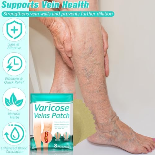 2 Pack LegRenew Varicose Veins Patch, Professional Varicose Veins Treatment for Legs, Natural Ingredients Leg Treatment, Varicose Veins Patch for All Skin Types