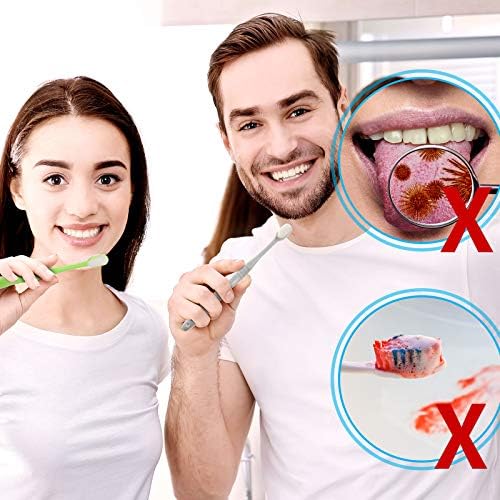 Boao 4 Pieces Soft Micro-Nano Manual Toothbrush Extra Soft Bristles Toothbrush with 20,000 Bristles for Fragile Adult Kid Children (Blue, Gray, Green, Purple)