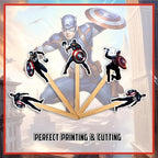 Captin Amrica Cupcake Topper Decoration (24 Pcs) – Superhero Theme Birthday Party Supplies – Perfect Cupcake Picks for Captin Amrica Theme Party, Celebration, Baby Shower, and Cake Decorations