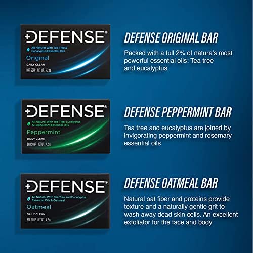 Defense Soap 12pk All Natural Tea Tree Bar Soap for Men | Made by Wrestlers with Tea Tree Oil & Eucalyptus Oil to Promote Healthy Skin