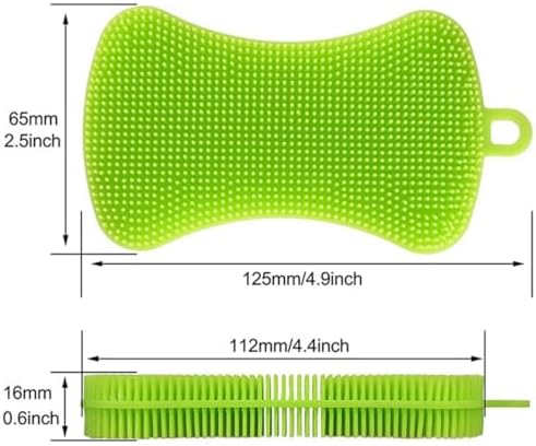 3-Piece Silicone Cleaning Set, Multi-Purpose Kitchen Scrubbers, Efficient Dish Washing Tools