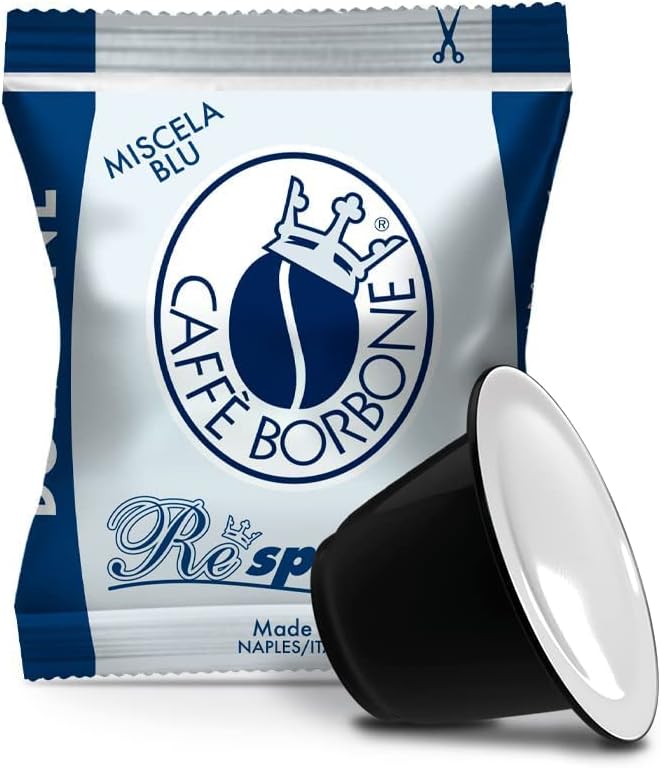 Caffè Borbone Miscela Blu Espresso Pods Compatible with Nespresso Original Machines, Dark Roast Blue Blend, 100 Count Espresso Coffee Pods