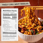 Momofuku Tingly Chili Noodles Ramen Noodles by David Chang, 4 Pack of Restaurant Quality Air-Dried Instant Noodles Now with More Sauce & 11g of Protein