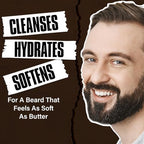 YEALIR 2-in-1 Beard Wash and Conditioner – Cleanse, Hydrate & Soften Dry, Coarse Beard, Beard Shampoo for a Fuller & Healthier Beard –Sandalwood Scent, 8.45 oz