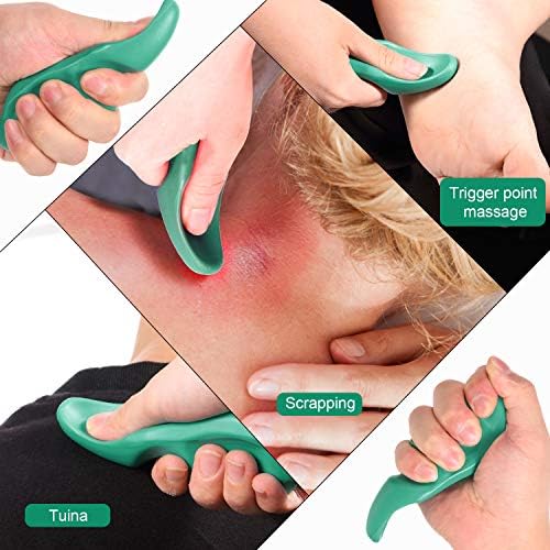 2 Pcs Deep Tissue Massage Tool Set Include 4 Legged Palm Massager and Thumb Massager Tool for Therapists Full Body Muscle Relief Gentle Point Massage Portable Handheld for Home Travel