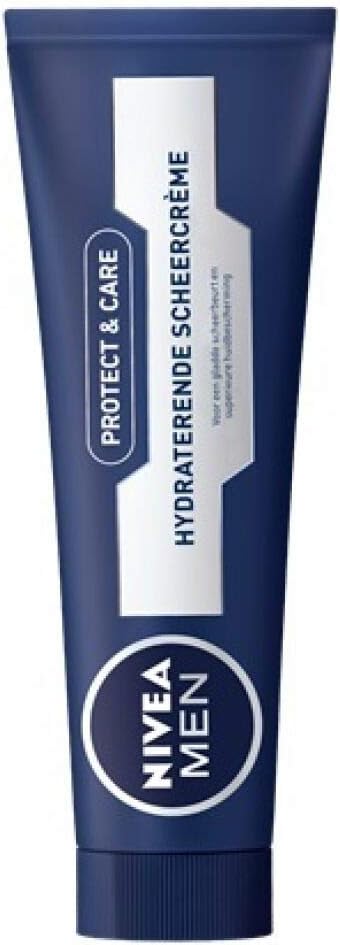 NIVEA Men Protect & Care Shaving Cream 100 ml – Comfort Skin Prep and Smooth Glide Shaving Cream with Aloe Vera and Pro-Vitamin B5 for Daily Use, Hydrating, Soothing Formula for Gentle Grooming