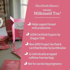 Earth Mama Organic Milkmaid Tea - 32 Teabags - Lactation Support Herbal Tea - Breastfeeding Essentials - Caffeine Free & Non-GMO Project Verified