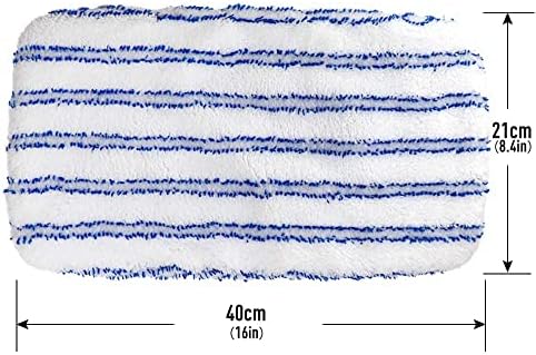 Masthome Microfiber Mop Refills 15x8 inches, 3 Pack, Washable & Reusable Microfiber Mop Pads for Wet and Dry Use, Large Surface Mop Replacement Pads for Flat Mop B076HM59FX, B07RQXR7PN