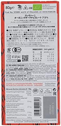 Dark 75% Chocolate Vegan Organic