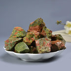 1LB Natural Unakite Raw Healing Crystals, Energy Stones for Meditation, Reiki, Chakra Balancing, Home Décor and Spiritual Gifts (30-50mm)
