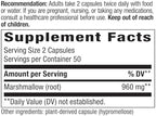 Nature's Way Marshmallow Root - Plant-Based Herbal Supplement for Traditional Digestive Support* - Daily Wellness Supplement - Vegan, Gluten-Free & Dairy-Free - 100 Count (50 Servings)