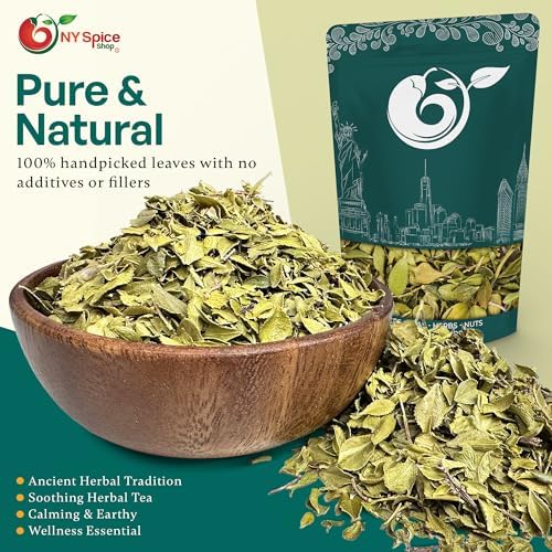 NY Spice Shop Buchu Leaf for Herbal Tea - Dried Whole Boegoe Leaves – Natural Bookoo Leafs Relaxing, Refreshing & Pure Taste - Diosma Leaves for Herbal Water Daily (1 Ounce)