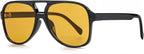 NIDOVIX Polarized Classic Vintage Aviator Sunglasses for Men Women Large Frame Retro 70s Sunglasses