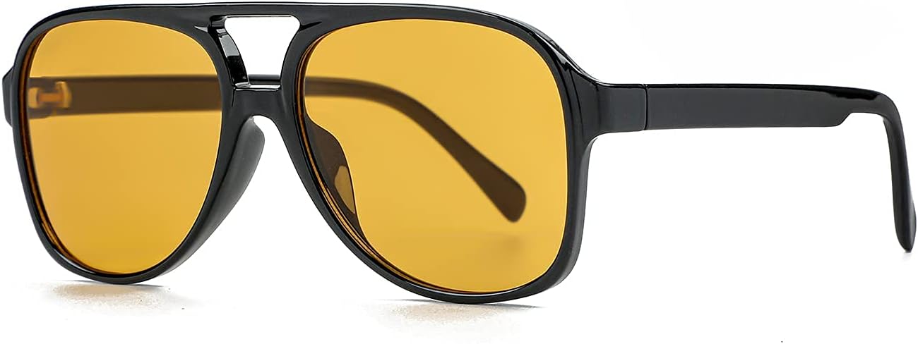 NIDOVIX Polarized Classic Vintage Aviator Sunglasses for Men Women Large Frame Retro 70s Sunglasses