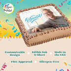 Custom Edible Prints on Cake: Create Your Special Event with Custom Edible Image Toppers - Upload Photos for Unique, Stylish Designs on Rectangular, Round Cakes Designs - 7.5" x 10" Rectangular