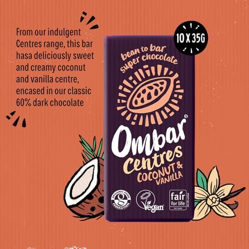 Ombar Vanilla & Coconut Centre 35g (Pack of 10)