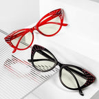 Eyekepper 4-pack Cat Eye Reading Glasses Blue Light Blocking Women Readers +2.50