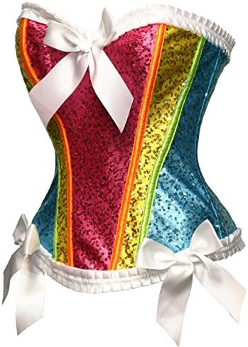bslingerie Womens Waist Cincher Bustier Boned Corset