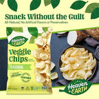 Heaven & Earth Cassava Chips, 5oz (2 Pack) Gluten Free | Non GMO | Low Sodium | Thin & Crisp Root Snack | Kosher