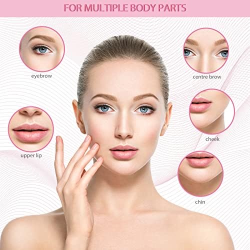 Maitys 400 Pieces Eyebrows Wax Strips Eyebrow Hair Removal Wax Paper Facial Strips for Women Men Lip Body Face(0.39 x 1.97 Inch,Pink)