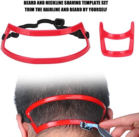 Beard Lineup Tool, Beard Shaping Tool, Beard Template, Beard Neckline Shaving Template Set Goatee and Neckline Shaving Tool Hair Cut Self Haircut Trimming Tools for Man