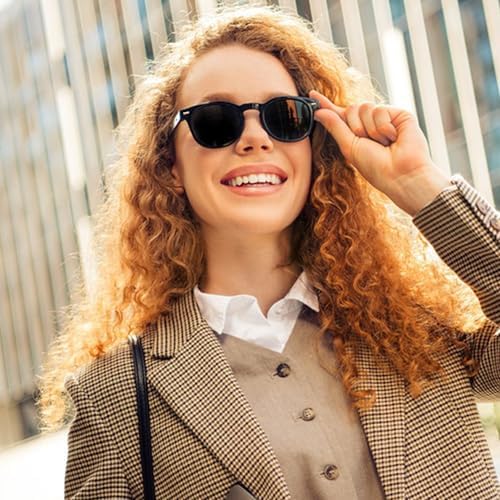 2 Pack Bifocal Reading Sunglasses for Women Men Classic Round Sun Reader Glasses Unisex Outdoor UV400 Protection