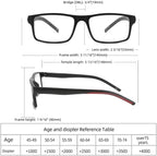 4 Pack Reading Glasses Blue Light Blocking for Men Women, Rectangular Frame Computer Readers with Spring Hinge, Anti Eyestrain/UV Ray Eyeglasses 1.75x