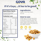 Goya Organic Chick Peas Garbanzo Beans, Low Sodium with Sea Salt, 15.5 Ounce (Pack of 8)