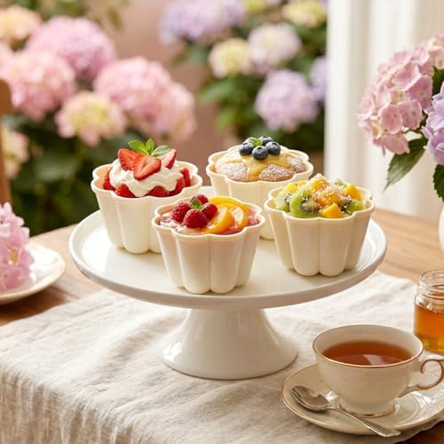 Zerodeko 8 Pcs Gelatin Molds Flower Shape Baking Moulds Jelly Cake Molds Versatile for Baking Freezing,3.14X3.14X1.97in