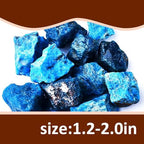 Raw Crystals, Large 1.2-2.0" Healing Crystal Natural Rough Stones for Intuition,Chakra,Meditation,Decoration,Polishing,Energy Work (Blue Apatite, 3.5oz-1.2-2.0"raw Crystals)