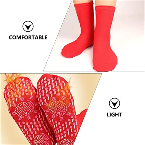 Tourmaline Health Socks 6pcs Self- Heating Socks Women Men Winter Warm Massage Socks Breathable Comfortable Unisex Warm Foot for Outdoor Hiking Skiing Tourmaline Magnetic Socks