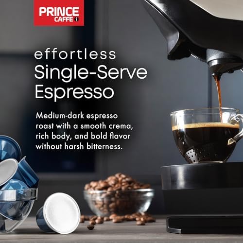 Prince Caffe Espresso Pods – PREMIUM Intensity 8 Medium Roast Coffee Capsules – Compatible with Nespresso, Pods for Original Line Machines – Premium Quality Espresso Capsules 3 x 10 Pack (30 Count)