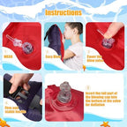Lewtemi 1 Pcs Inflatable Swim Belt Pool Flotation Portable Waist Aid for Adults Adjustable Swimming Training Aid Waist Belt with Buckle and Rope for Beginner