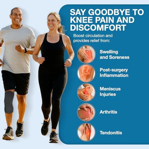 UFlex Athletics Compression Knee Brace for Women & Men Knee Sleeves Support for Sports, Running, Weightlifting, Arthritis, Meniscus Tear, ACL, Hiking, Recovery Support & Fitness