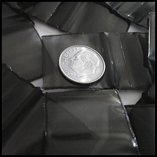 200-1" x 1" Black 2 mil Plastic Ziplock Baggies