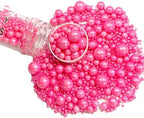 Sprinkles Edible Pink Pearl Sugar Sprinkles Candy 142g/5.01oz Mix Size Pink Pearls Baking Cupcake Toppers Cookie Ice Cream Decorations for Wedding Parties Valentines Day Halloween Christmas