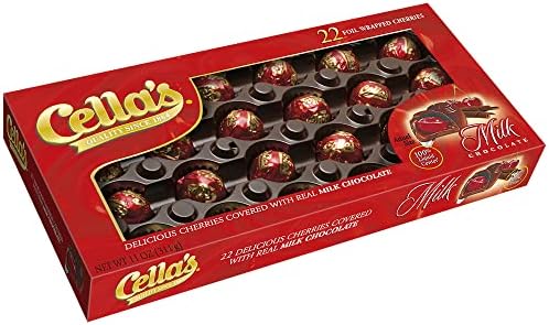Cella's Milk Chocolate Covered Cherries, 22 Foil Wrapped Cherries, 11 oz