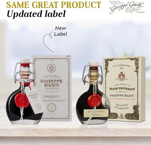Giusti Family Reserve Balsamic Vinegar-Based Condiment - Premium Italian Condiment Based on Aceto Balsamico di Modena, Rich Flavor for Salads, Marinades & Drizzling, Made in Italy - 1.4 fl oz