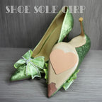UNIKSTEP 5 Pairs (10 Pieces) Shoe Sole Non Slip Grips with Star, Heart, Flower, Heel, Semicircle Shapes, Anti Skid Self Adhesive Rubber Pads, Shoe Bottom Noise Reduction Cushions (Khaki)