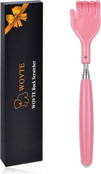 WOVTE Back Scratcher, Portable Multifunctional Extendable Back Scratcher for Women Adults, Mothers Day Gifts for Mom, Stocking Stuffers Christmas Birthday Gifts for Women Adults(Pink)