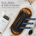 55 Madagascar Vanilla Beans Grade A - Gourmet Bourbon Vanilla Pods 6.3-8.3" - For Baking, Cooking & Homemade Vanilla Extract - VanillaBros