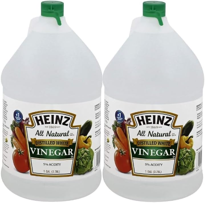 Heinzs All Natural Distilled White Vinegar, 5% Acidity, 1 Gallon (2 Pack)